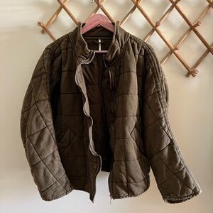 Free people dolman quilted knit jacket